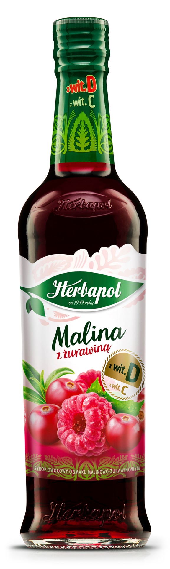 Syrop Herbapol malina z żurawiną 420 ml