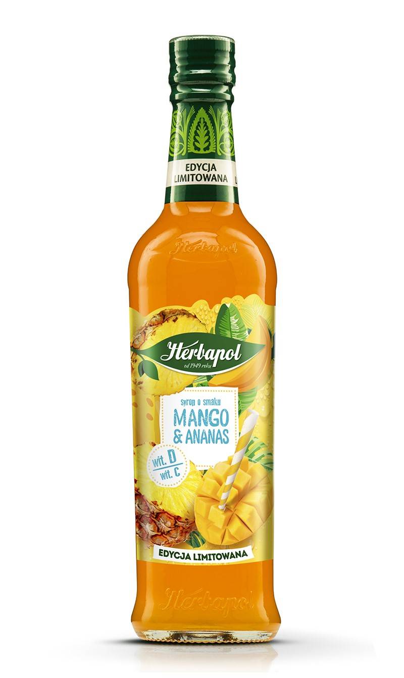 Syrop Herbapol mango z ananasem 420 ml