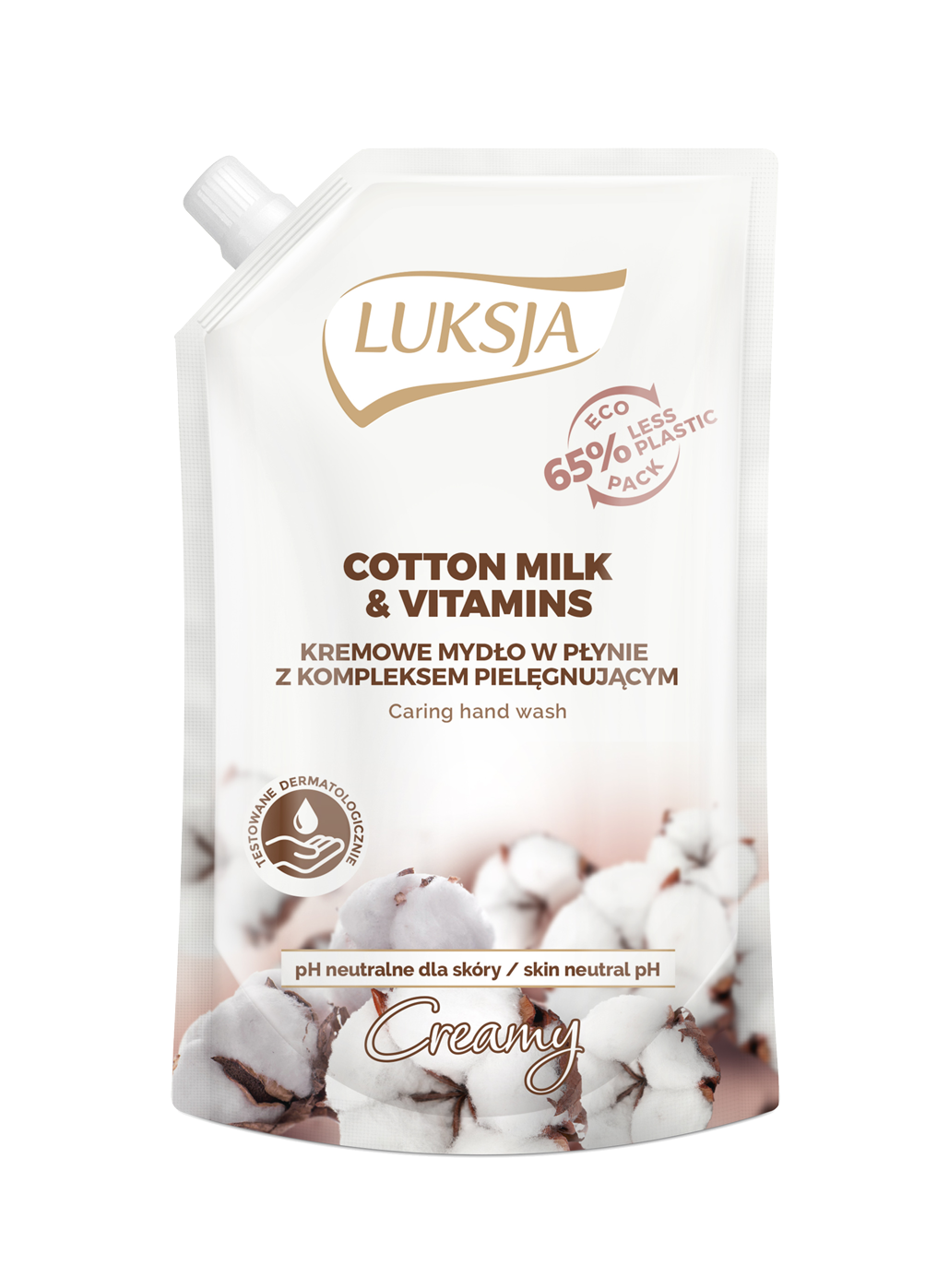 Mydło w płynie Luksja Cotton milk & vitamins 400 ml zapas