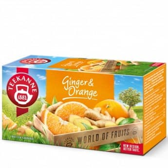 Herbata owocowa imbir i pomarańcza Świat Owoców Teekanne 20 torebek