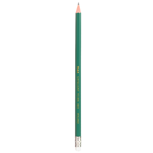 Ołówki z żywicy syntetycznej EXCELLENT,HB, hexagonalne, z gumką  zielony