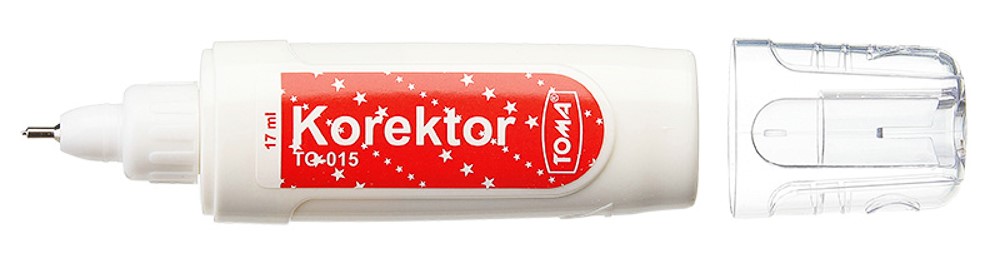 Korektor w płynie, końcówka metalowa, 17ml  biały