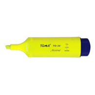 Zakreślacze tekstu MISTRAL,płaskie, szeroka końcówka 1-5mm,  żółty