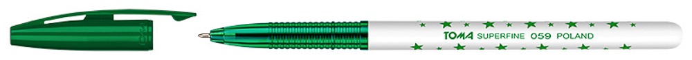 Długopisy w gwiazdki SUPERFINE z supercienką końcówką, 0,5mm  zielony