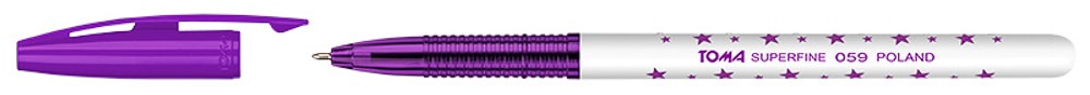 Długopisy w gwiazdki SUPERFINE z supercienką końcówką, 0,5mm  fioletowy