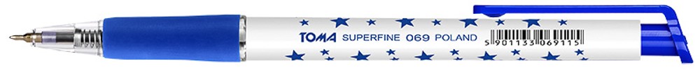 Długopisy AUTOMAT SUPERFINE z supercienką końcówką, 0,5mm  niebieski