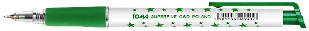 Długopisy AUTOMAT SUPERFINE z supercienką końcówką, 0,5mm  zielony