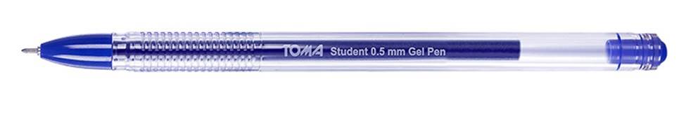 Długopisy żelowe STUDENT, końcówka fine 0,7mm,   niebieski