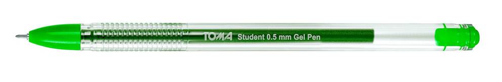 Długopisy żelowe STUDENT, końcówka fine 0,7mm,   zielony