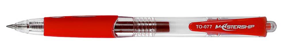 Długopisy żelowe MASTERSHIP, automatyczne z końcówką 0,7mm  czerwony