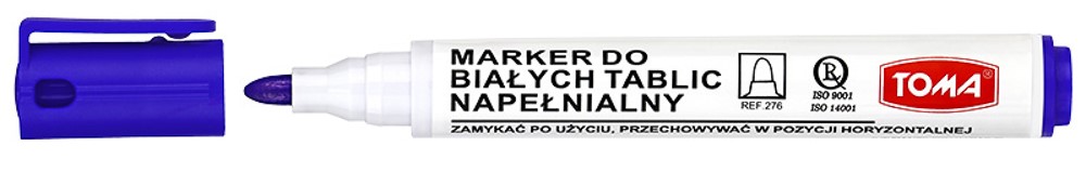 Markery do białych tablic napełnialne ARTLINE, końcówka okrągła,  niebieski