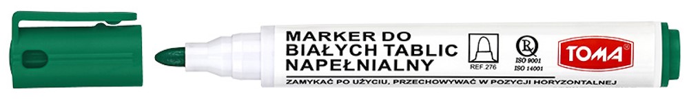 Markery do białych tablic napełnialne ARTLINE, końcówka okrągła,  zielony