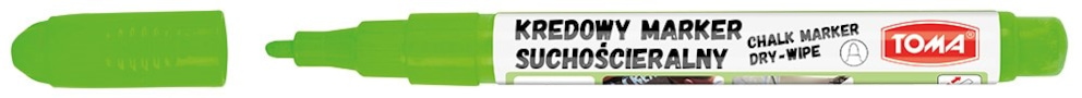 Markery kredowe ścieralne na sucho,, końcówka okrągła 1,5mm,   zielony
