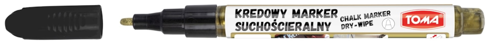Markery kredowe ścieralne na sucho,, końcówka okrągła 1,5mm,   złoty