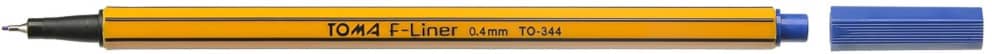 Cienkopisy F-Liner 0,4mm, pomarańczowa obudowa.  niebieski