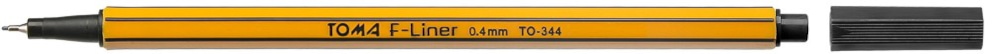 Cienkopisy F-Liner 0,4mm, pomarańczowa obudowa.  czarny