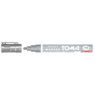 Marker olejowy, fibrowa końcówka 2,5mm,  srebrny