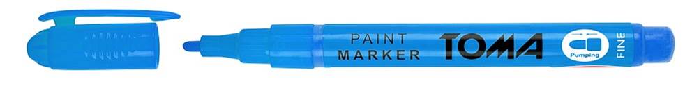 Marker olejowy,cienka fibrowa końcówka 1,5mm, 17 kolorów  niebieski jasny