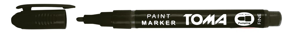 Marker olejowy,cienka fibrowa końcówka 1,5mm, 17 kolorów  czarny