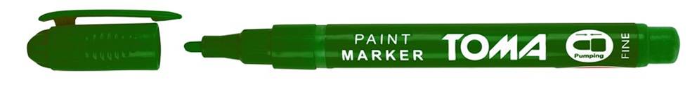Marker olejowy,cienka fibrowa końcówka 1,5mm, 17 kolorów  zielony
