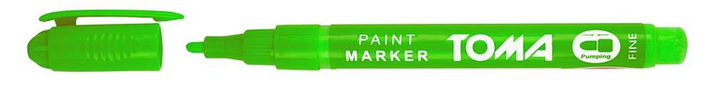 Marker olejowy,cienka fibrowa końcówka 1,5mm, 17 kolorów  zielony jasny
