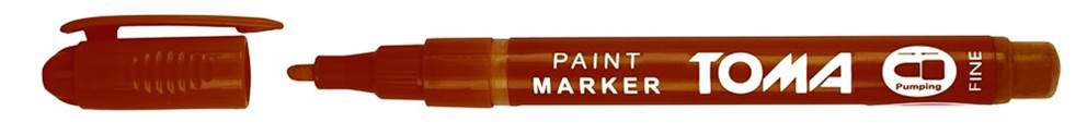 Marker olejowy,cienka fibrowa końcówka 1,5mm, 17 kolorów  brązowy