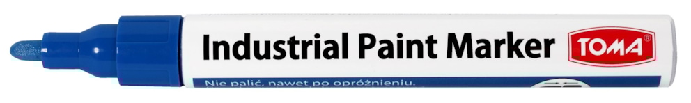 Marker olejowy przemyslowy, fibrowa końcówka 2,3mm, 8 kolorów
zawiera Xylen  niebieski