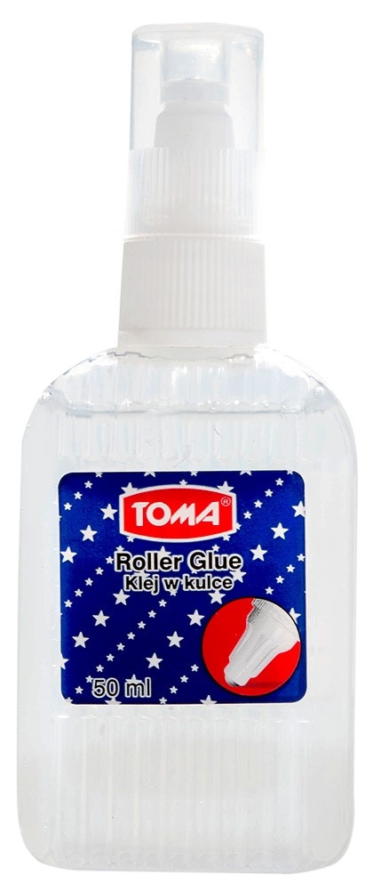 Klej ROLLER ,w płynie, z kulką, 50g , super mocny  biały