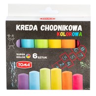 Kreda chodnikowa, kolorowa  - opakowanie 6 kolorów  mix