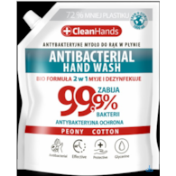 Mydło antybakteryjne CLEAN HANDS, BIO 99,9% Peony&Cotton, 1000 ml