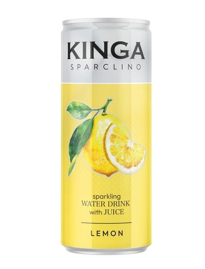 Woda KINGA Sparclino Water Drink Cytryna 250ml puszka