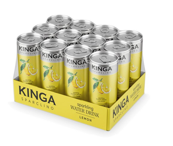 Woda KINGA Sparclino Water Drink Cytryna 250ml op12 puszka