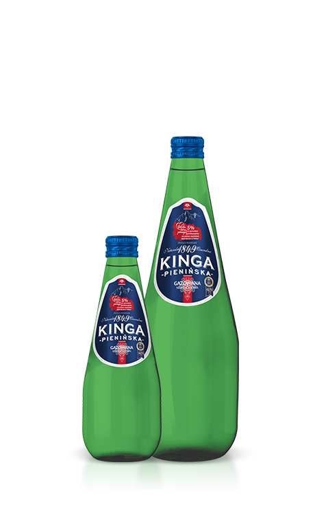 Woda mineralna gazowana Kinga Pienińska 330 ml szkło 12szt