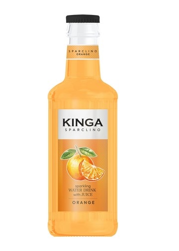 Woda KINGA Sparclino Water Drink Pomarańcza 250ml 
Szklana Butelka bezzwrotna