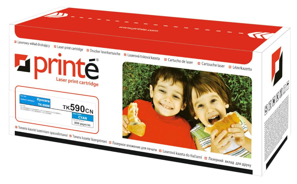 Toner cyan Printe zastępuje Kyocera TK-590C 5000 str.