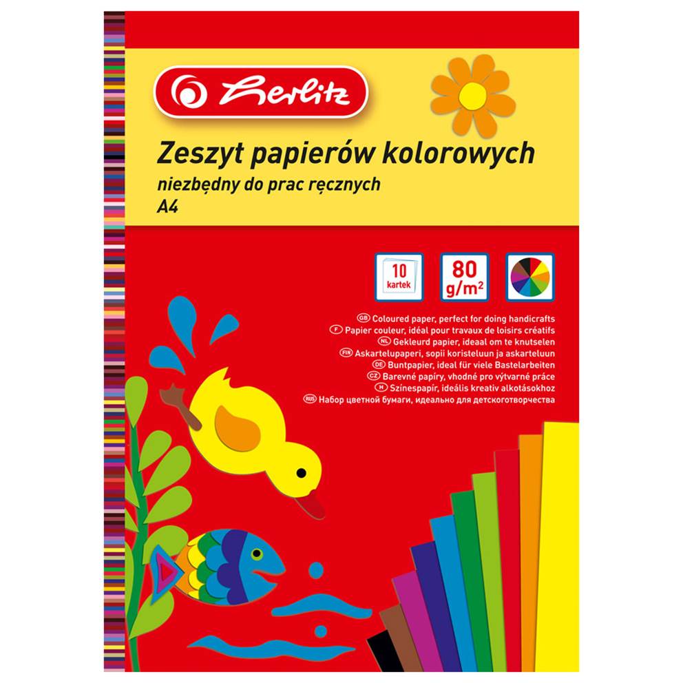 ZESZYT PAP.KOLOROWY A4 10K