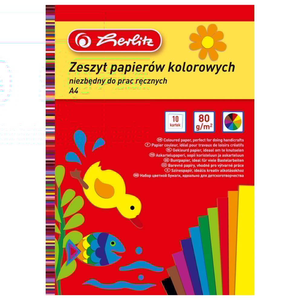 ZESZYT PAP.KOLOROWY A4 10K