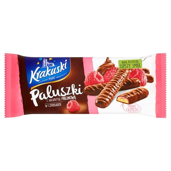 CIASTKA KRAKUSKI PALUSZKI CZEKOLADA MALINA 144G BAHLSEN