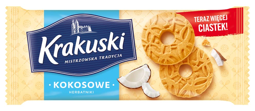 Ciastka KRAKUSKI, kokosowe, 163g