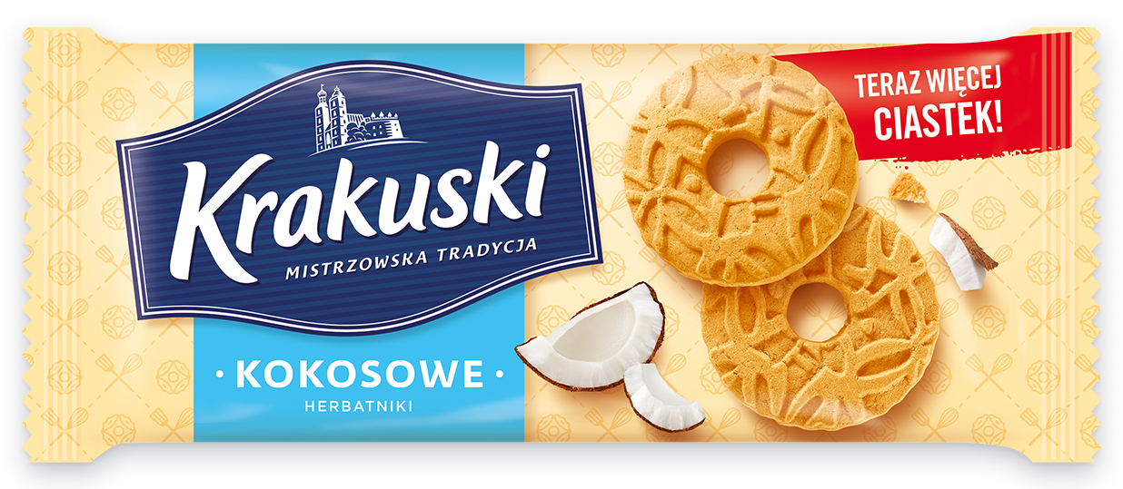 Ciastka KRAKUSKI, kokosowe, 163g