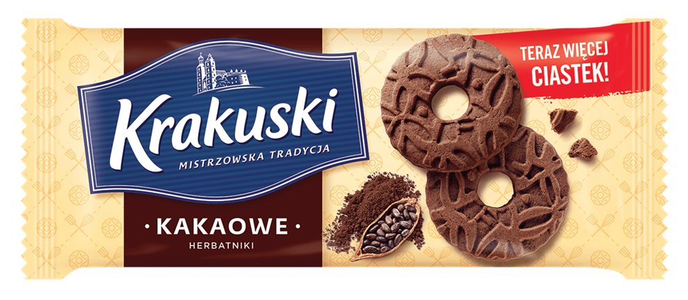 Ciastka KRAKUSKI, kakaowe