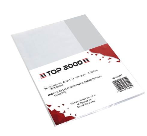 OKŁADKA NA ZESZYT TOP 2000 BG5 A5 PP 90MIC. GROSZKOWE op. 5 sztuk