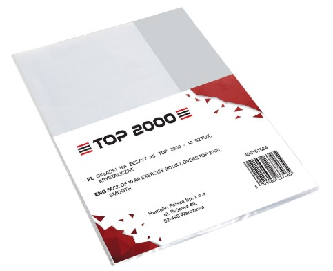 OKŁADKA NA ZESZYT TOP 2000 BG10 A5 PP 90MIC. KRYSTALICZNE op. 10 sztuk