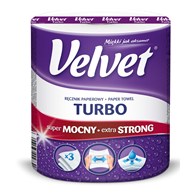 Ręcznik w roli celulozowy VELVET Turbo, 3-warstwowy, 300 listków, biały