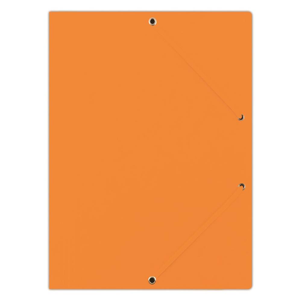 Teczka z gumką DONAU, preszpan, A4, 390gsm, 3-skrz., pomarańczowa