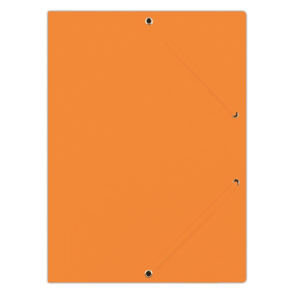 Teczka z gumką DONAU, preszpan, A4, 390gsm, 3-skrz., pomarańczowa