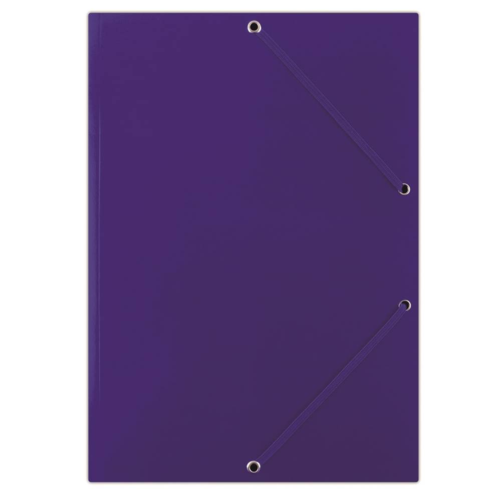 Teczka z gumką DONAU, karton, A4, 400gsm, 3-skrz., niebieska