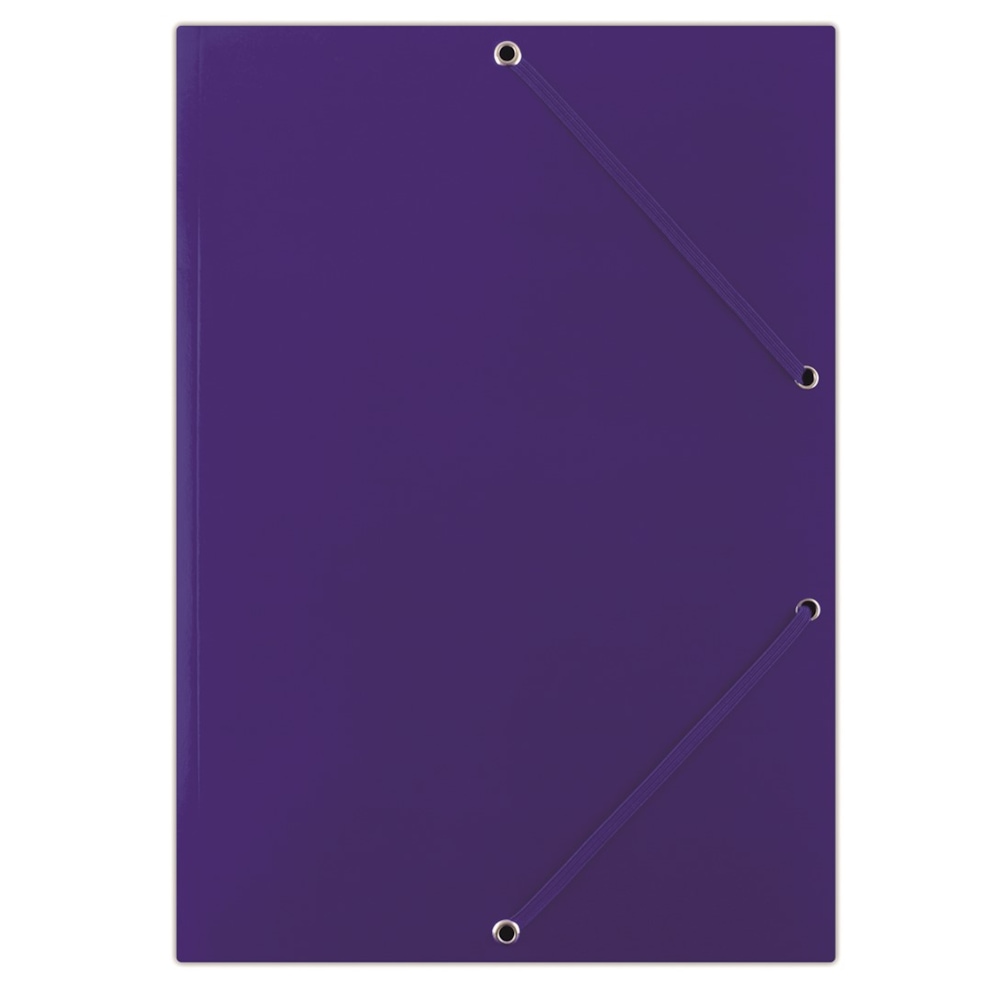 Teczka z gumką DONAU, karton, A4, 400gsm, 3-skrz., niebieska