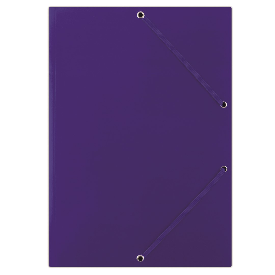 Teczka z gumką DONAU, karton, A4, 400gsm, 3-skrz., niebieska