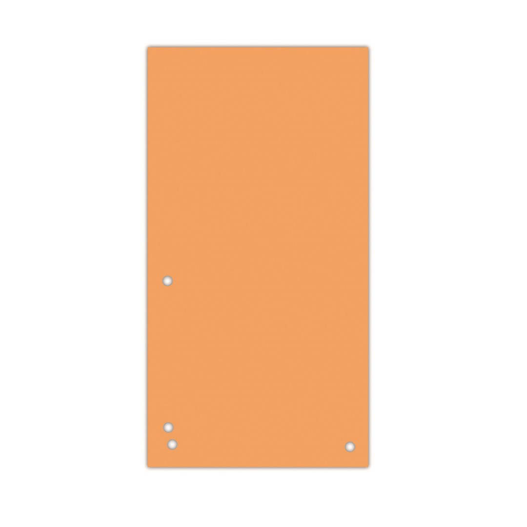 Przekładki DONAU, karton, 1/3 A4, 235x105mm, 100szt., pomarańczowe